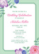 Seafoam Vintage Flower Invitations Image 3 of 4